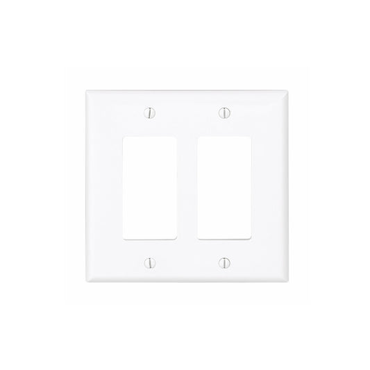 2Gang Wall Plates, White Eaton - Light52 - LED Lighting Electrical Suppliers