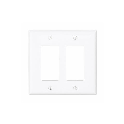 2Gang Wall Plates, White Eaton - Light52 - LED Lighting Electrical Suppliers
