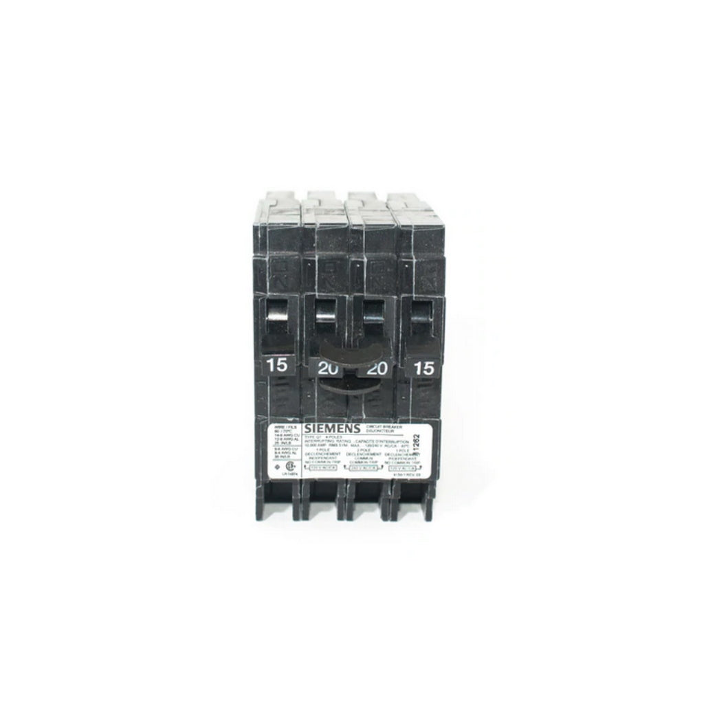 Q21520CTNC - Siemens Quad 15/20/20/15 amp Circuit Breaker - Light52 - LED Lighting Electrical Suppliers