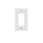 Hubbel 1-Gang Decora White Wall plate Light52.com "single gang plate cover" "2 gang plate" "1 gang wall plate dimensions" "1 gang outlet" "2 gang single decora plate" "2 gang decora plate" "single gang cover plate metal" "leviton 2 gang wall plate"