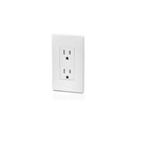 T5325-W 15 Amp 125 Volt, TR, Decora Duplex (White) wall plates - Light52 - LED Lighting Electrical Suppliers