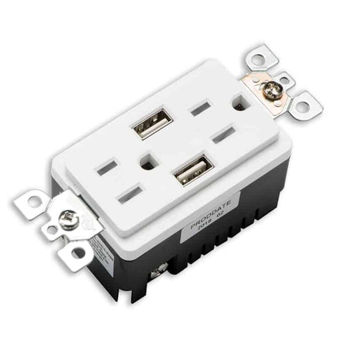 USB 2 Charger & Duplex Receptacle - Light52.com
