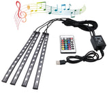 Truck/Car LED Interior Strips RGB Remote+Charger - Light52.com